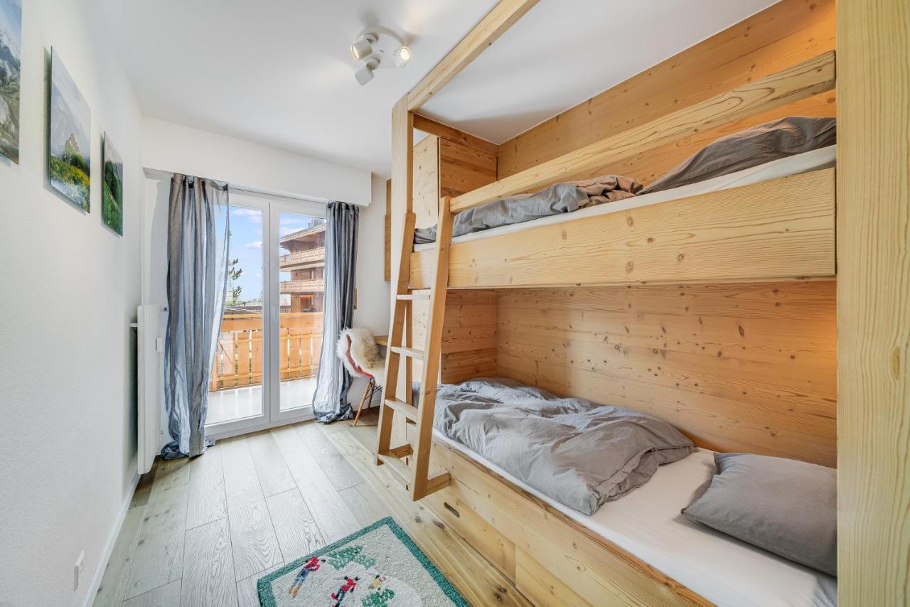In The Heart Of Crans, Fireplace And Parking Extérieur photo